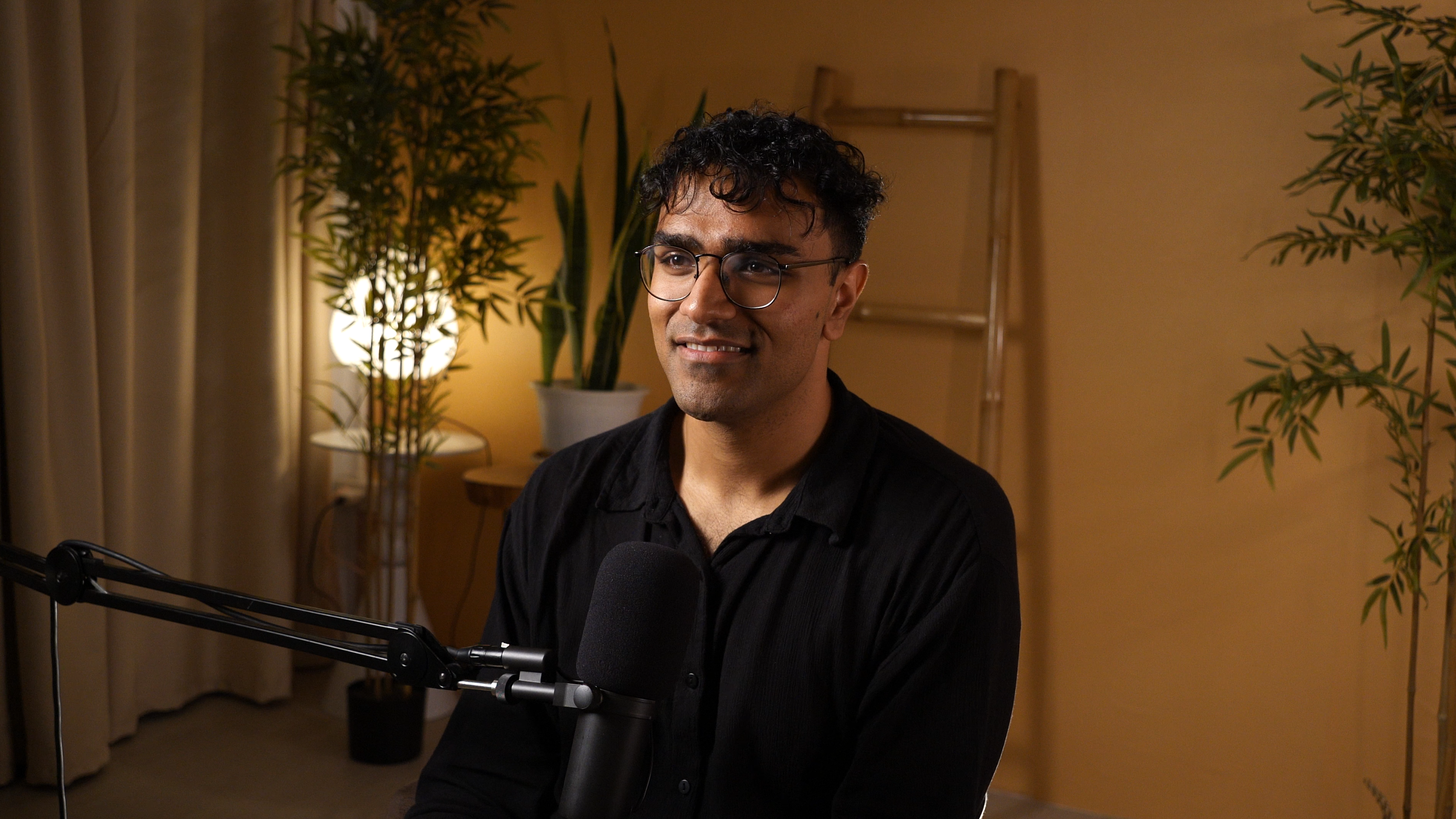 Studio member creating content
